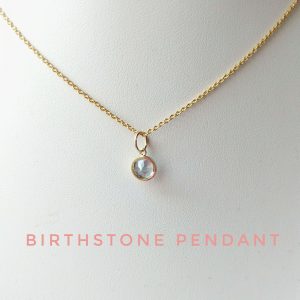 birthstone pendant necklace from willow and stag studio