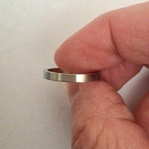2mm flat platinum band ring. Wedding and special occasion